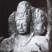 unknow artist Shiva Mahadeva, Shiva-temple, Elephanta painting